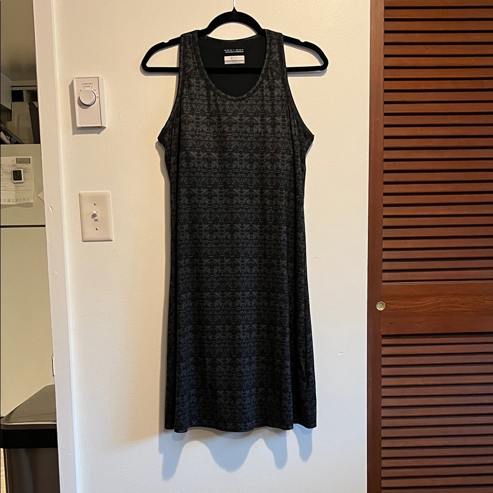 Columbia Black Patterned Midi Dress